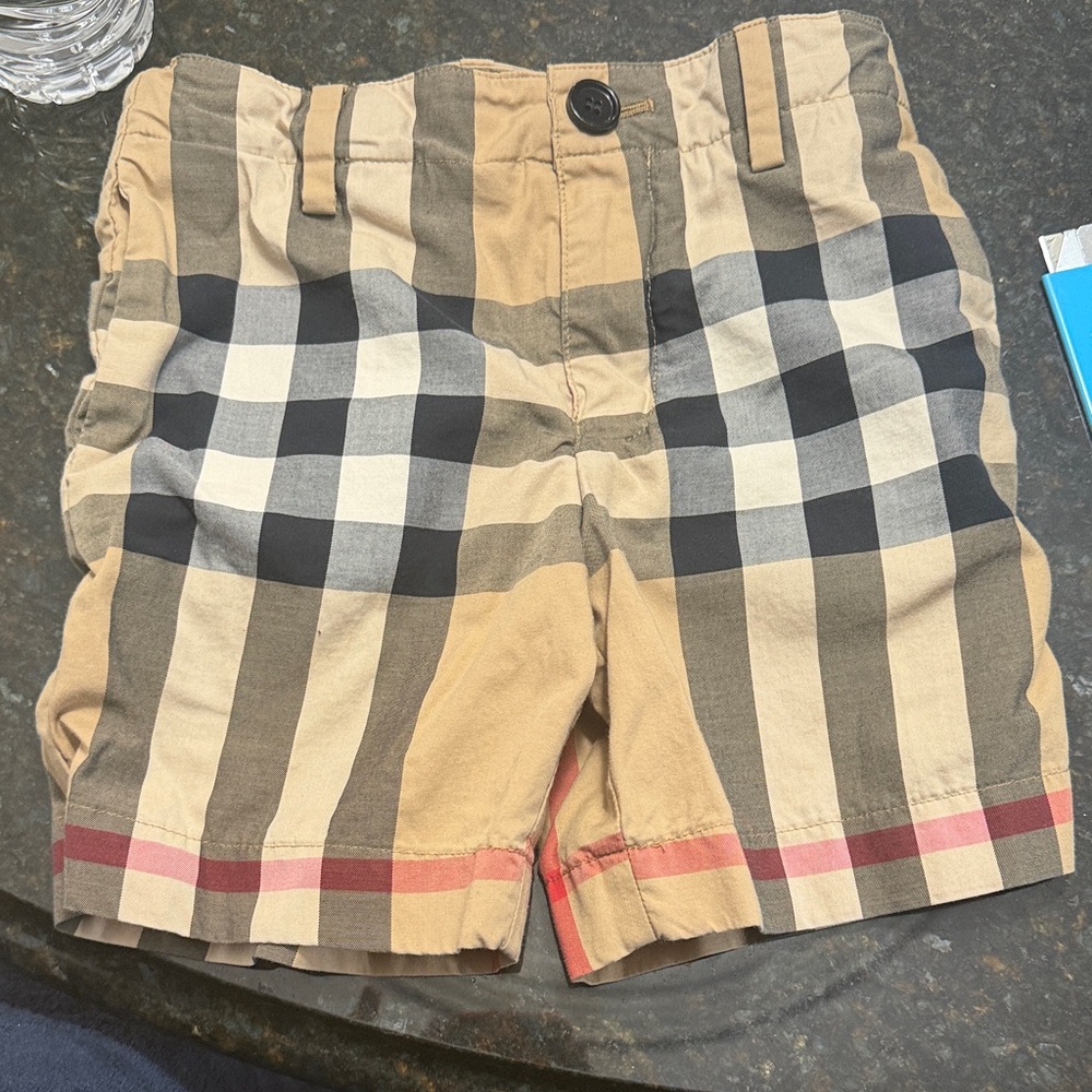 Burberry Kids Checkered Shorts - Beige, Black, Red